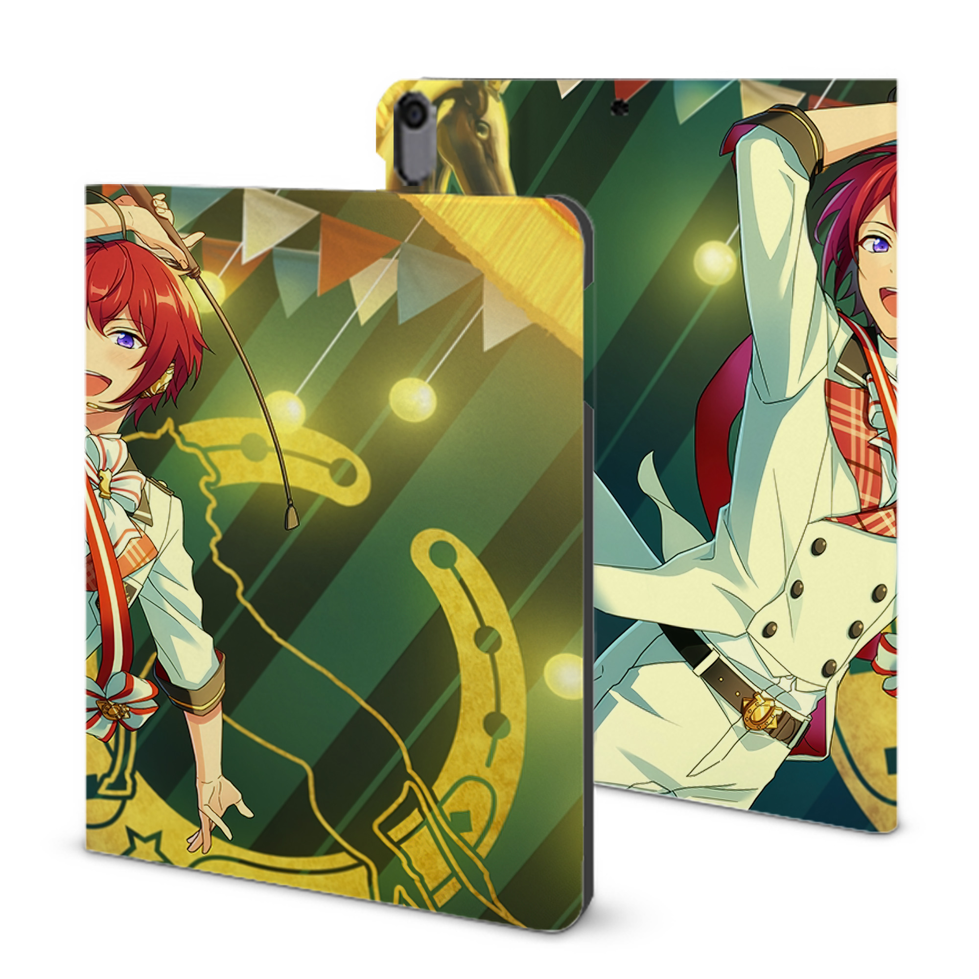 （画像用） あんさんぶるスターズ! Ensemble Stars IPad ケース ブック型 PUレザー TPU 耐衝撃 軽量 薄型 ペン収納なし 全面保護 IPad 各モデル対応